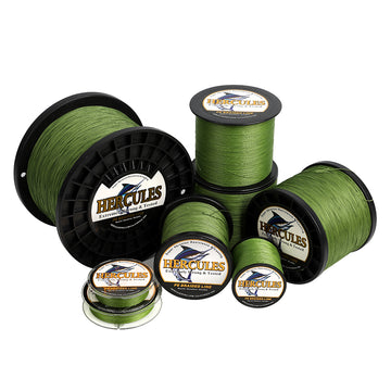 2000M 2187Yds Army Green 10lb-200lb HERCULES PE Braided Fishing Line 8 Strands HERCULES